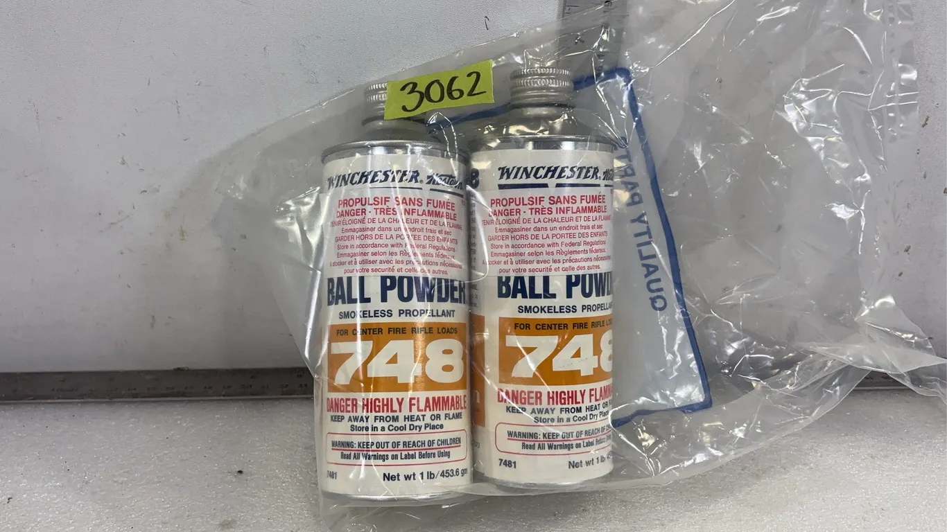 2 - Bottles of Winchester 748 Ball Powder, unopened, Approx 2 lbs, *Unreserved*