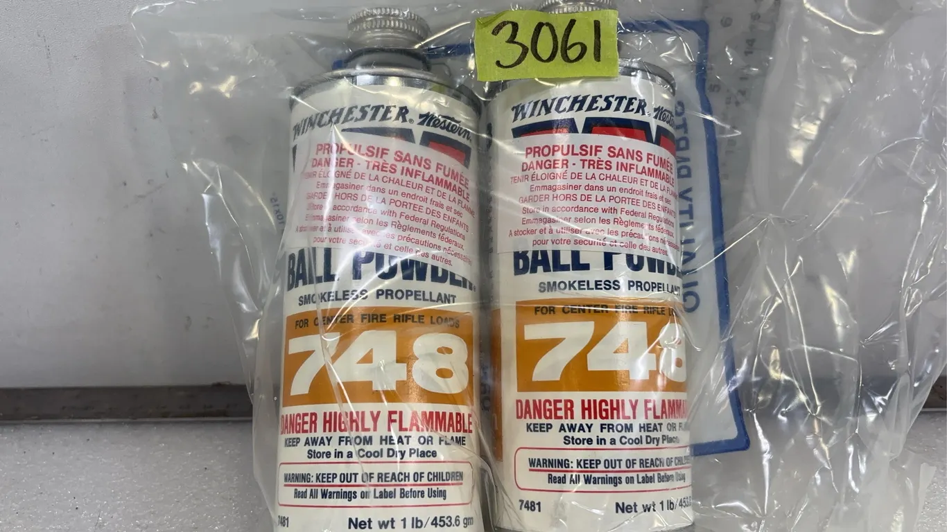 2 - Bottles of Winchester 748 Ball Powder, unopened, Approx 2 lbs, *Unreserved*