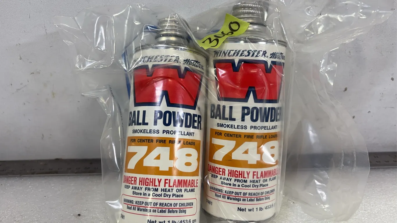 2 - Bottles of Winchester 748 Ball Powder, unopened, Approx 2 lbs, *Unreserved*