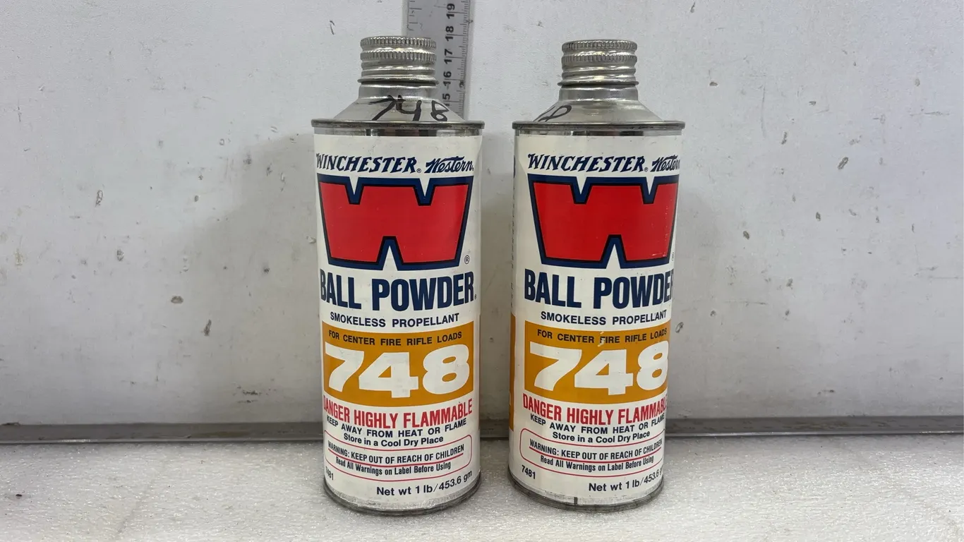 2 - Bottles of Winchester 748 Ball Powder, unopened, Approx 2 lbs, *Unreserved*