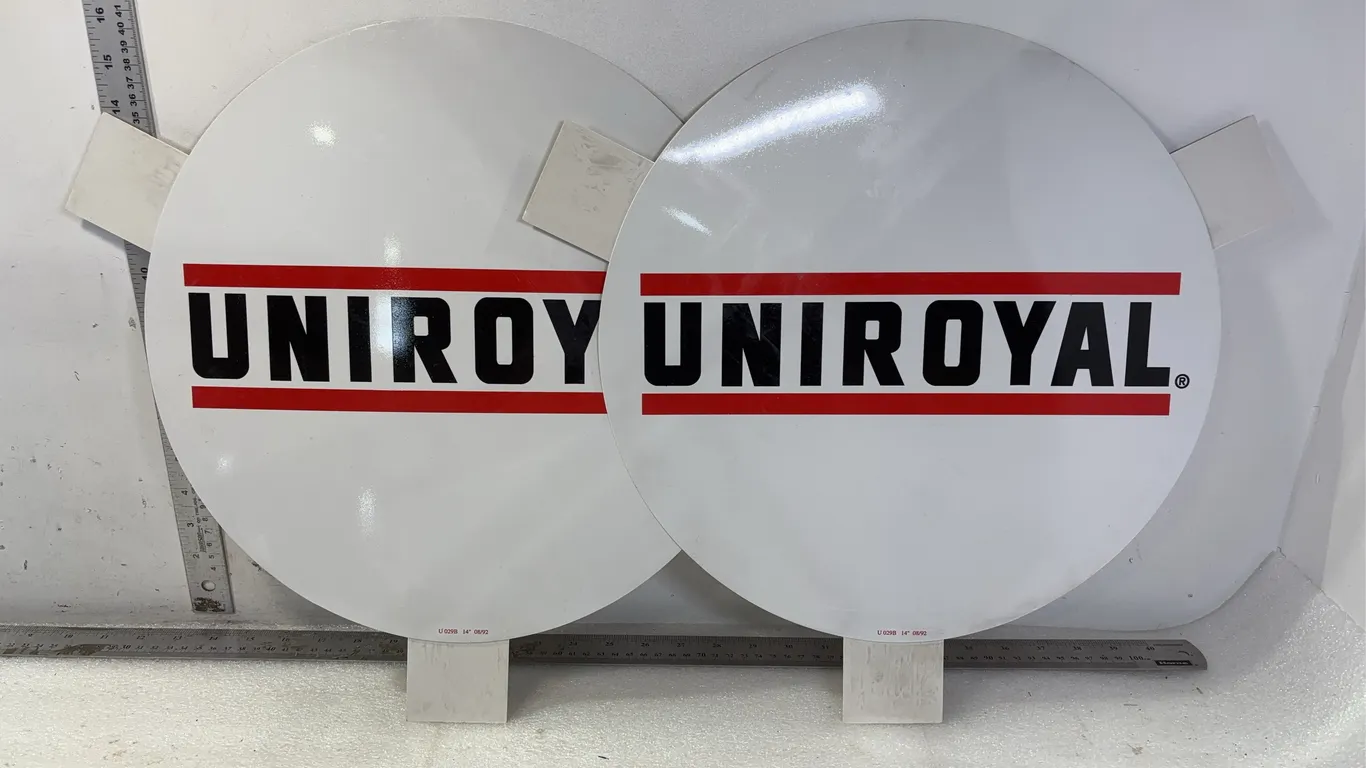 Vintgae Uniroyal Plastic Advertising panels, Approx 3 pce, *Unreserved*
