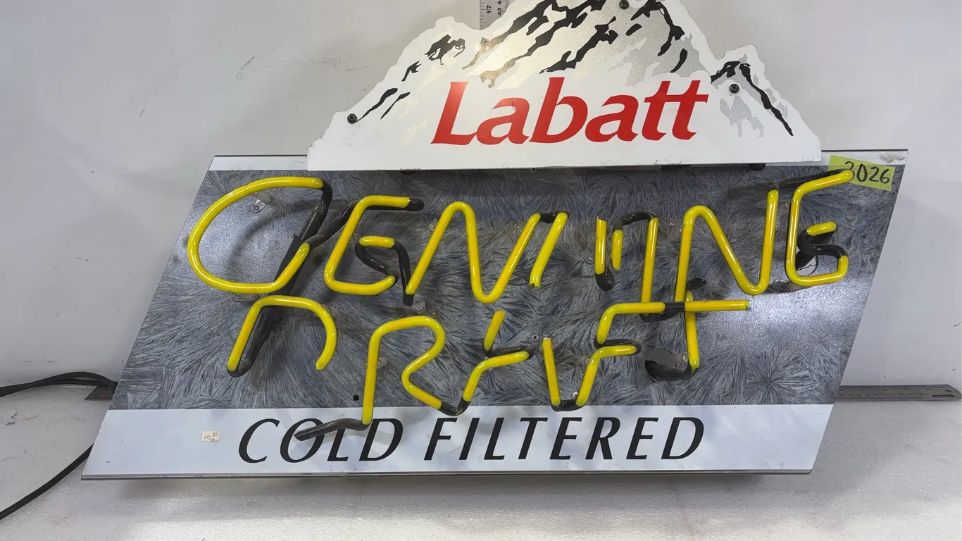 Vintage Labatt Neon Light Sign, Approx 29"x18", *Unreserved*