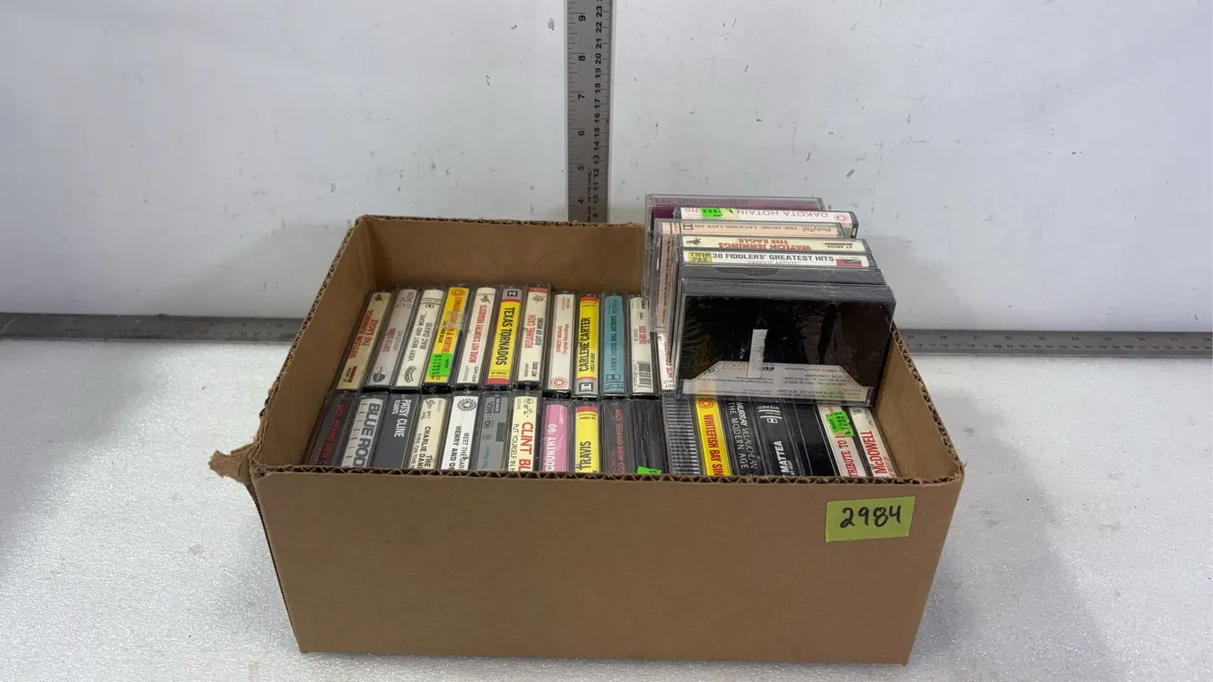 Box of Vintage Cassette tapes, Approx 43 pce, *Unreserved*