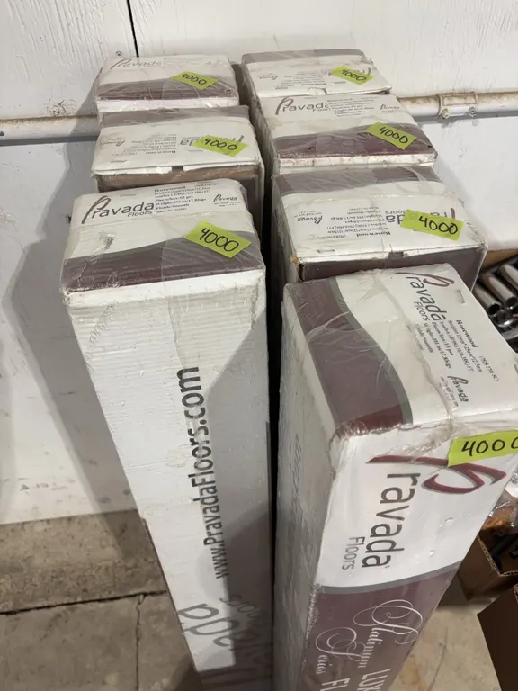7 - Boxes of Pravada Luxury Flooring Laminate, approx. 49" x 5" x 6" Per Box, *Unreserved*
