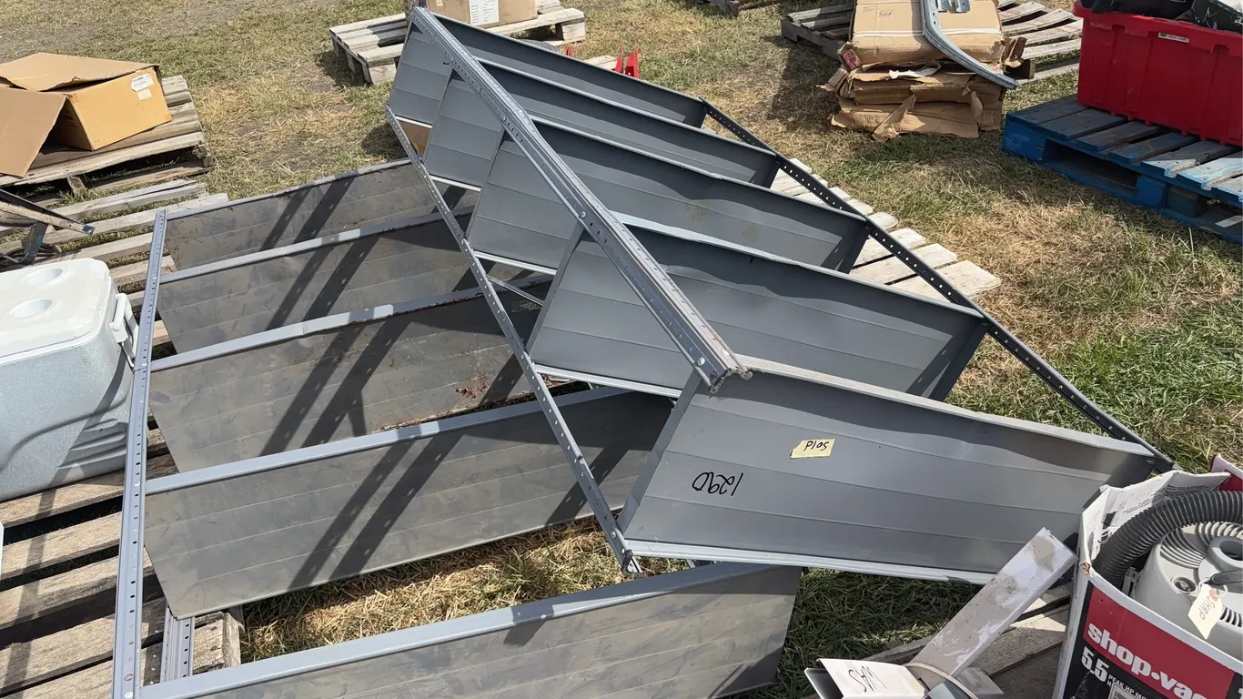 5 Tier Metal shelves (2) approx 5'10"x3'1", *Unreserved*