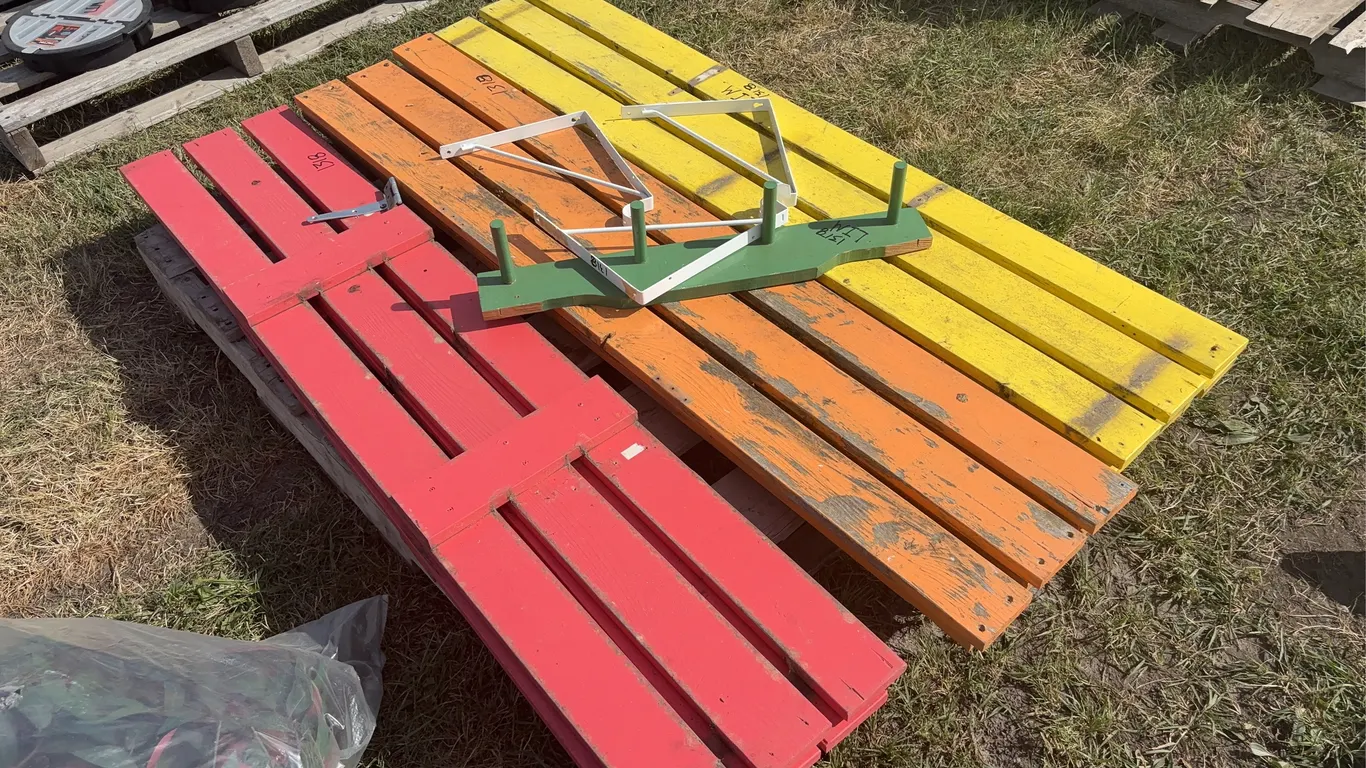 Painted Wood Garden Panels, shelf brackets, *Unreserved*