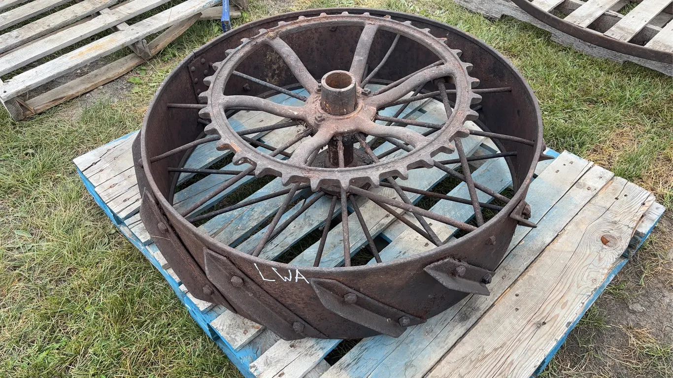 Vintage implement drive wheel 36" dia. x 11" wide face wheel, *Unreserved*