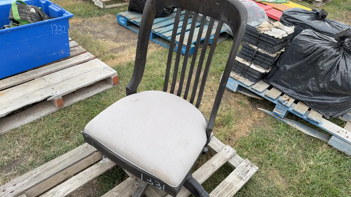 Office Chair, wood & cloth, *Unreserved*