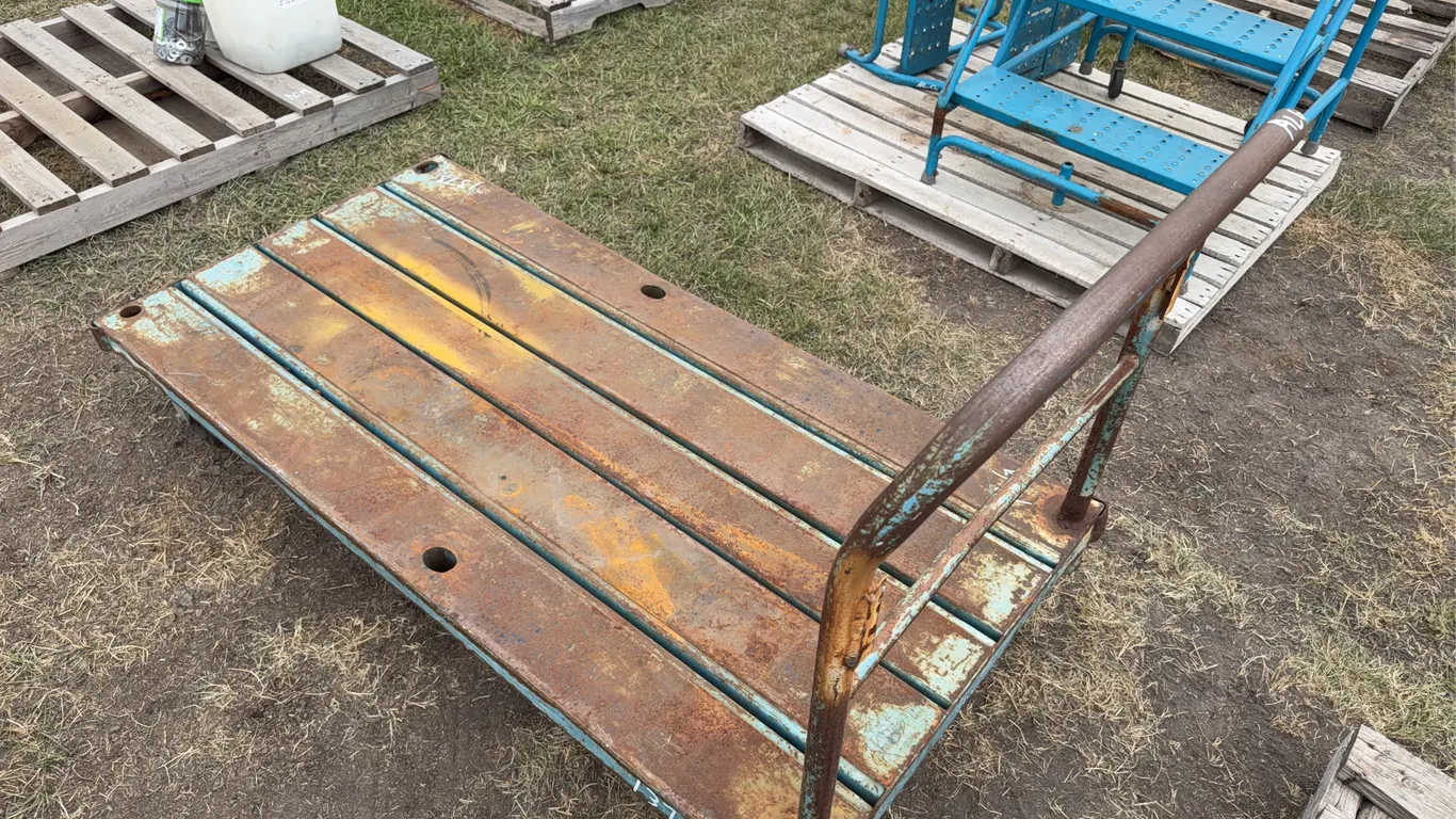 Platform Stock cart on wheels, Approx. 5' x 2'6'' x 3' *Unreserved*
