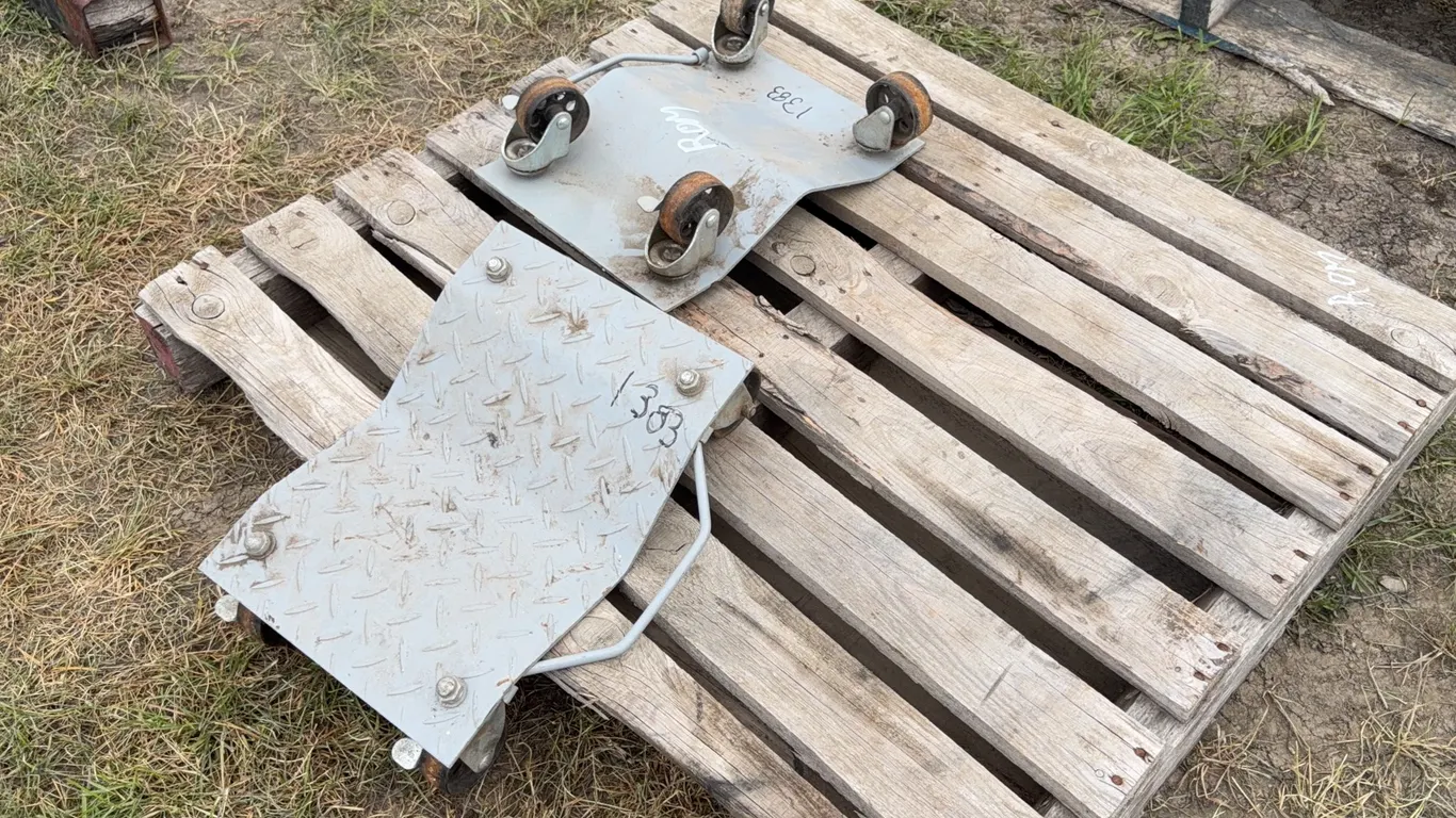 2 Steel Car dollies w/ wheels, approx 16"x12", *Unreserved*
