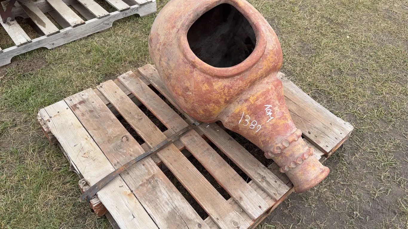 Clay Chimnea, approx 40" tall, 1' dia. base, *Unreserved*