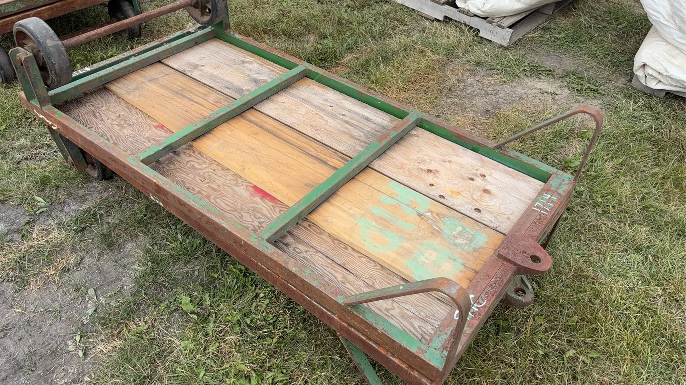 2 Shop Carts steel frame w/ wheels, Approx. 5' x 2'6'' *Unreserved*