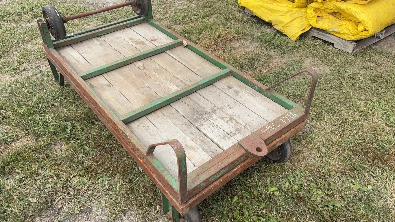 2 Shop Carts steel frame w/ wheels, Approx. 5' x 2'6'' *Unreserved*