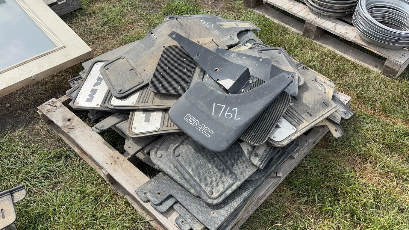 Pallet of assorted mudflaps, approx 25, *Unreserved*