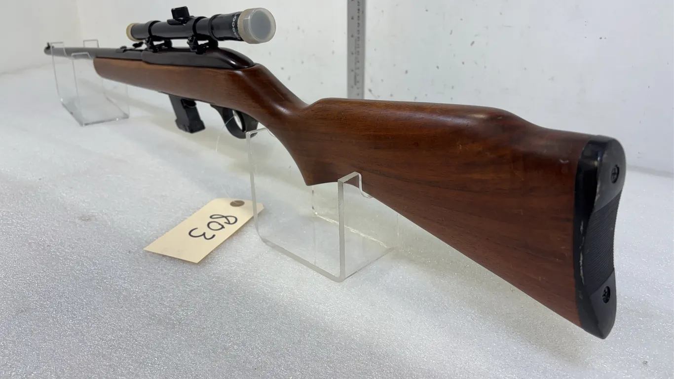 Hiawatha .22 LR Semi auto Rifle, w/ Tasco 4x Scope, mag, no sn, *Unreserved*