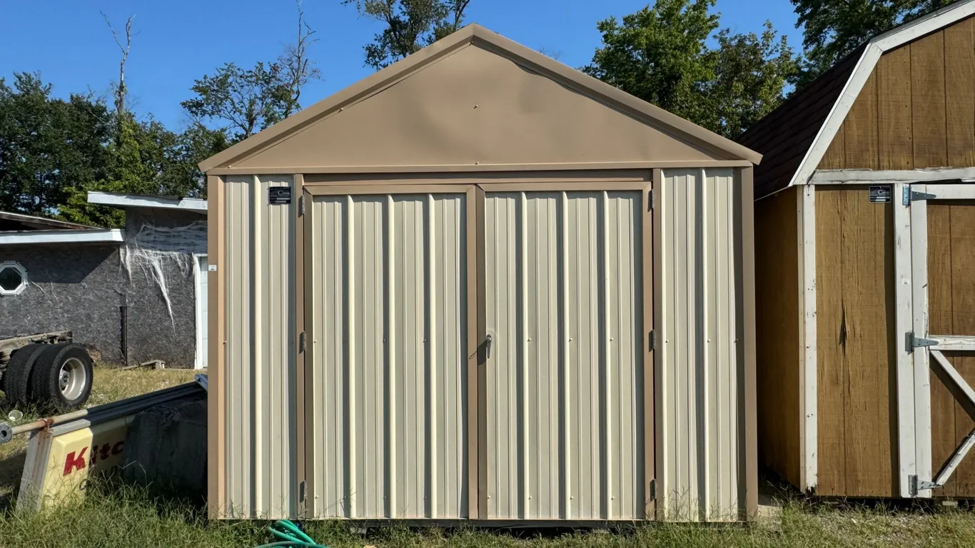 Cook Portable Warehouse, Metal Sided Shed. 10 Foot by 12 Foot by 9.5 Foot to the Peak