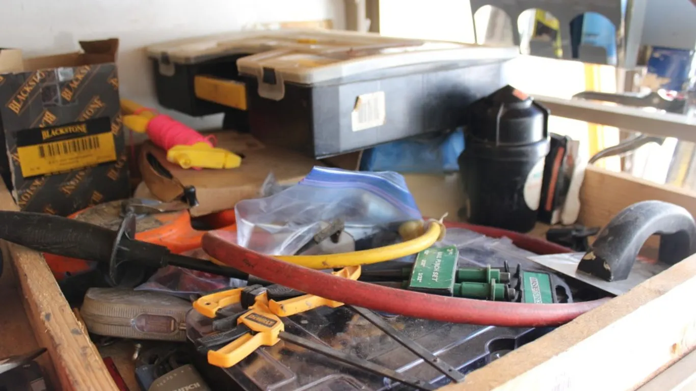 Clamps, Hardware Organizer, Chalk Line, Punches, and More