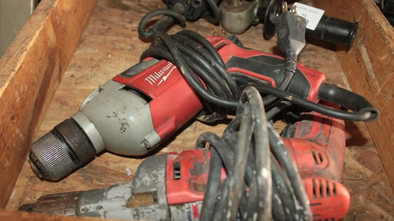 2 Milwaukee Drills, 1/2 Inch, and 3/8 Inch