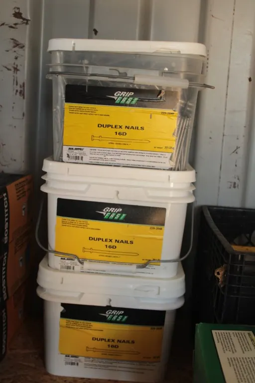 3 Tubs 16 Penny Duplex Nails