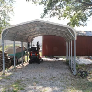 20 by 12 Carport, 9 Foot to the Center Peak. One Upright Has a Dent