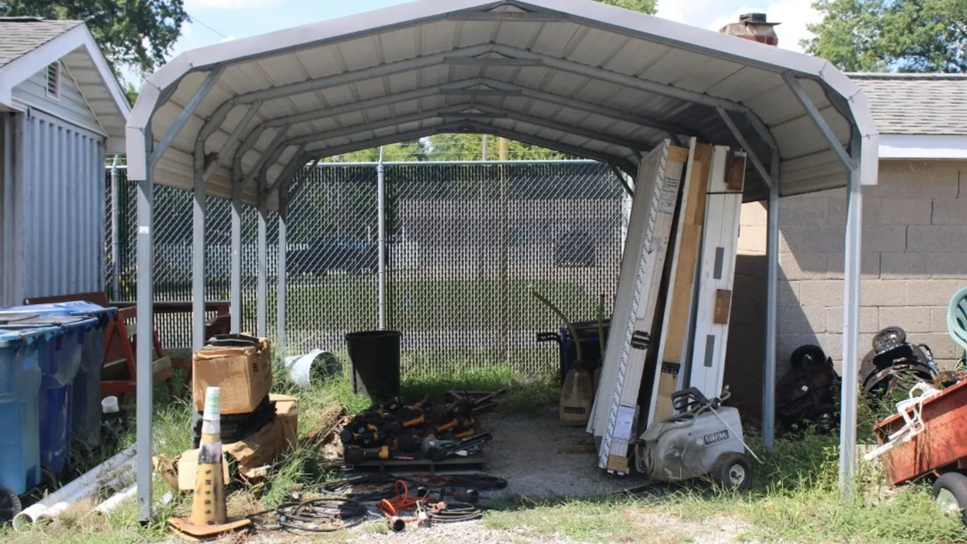 20 by 12 Carport 9 Foot to the Top of the Peak. Buyer Is Responsible for Dismantling
