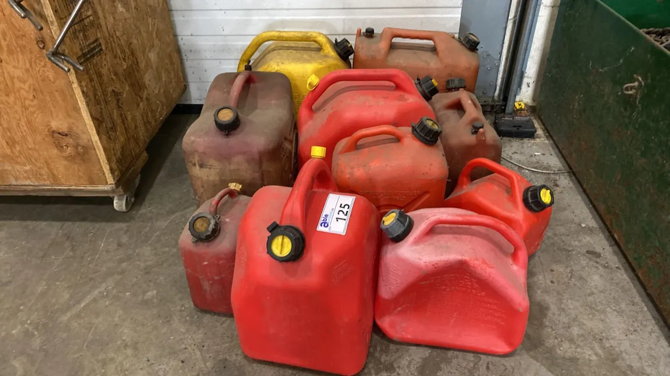 GROUP OF ASSORTED JERRY CANS