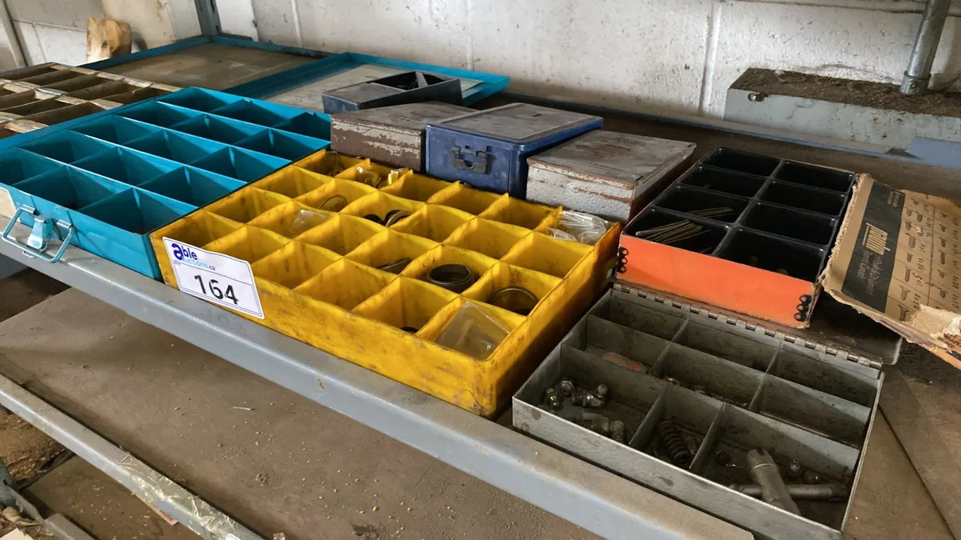 SHELF OF ASSORTED PARTIAL HARDWARE KITS