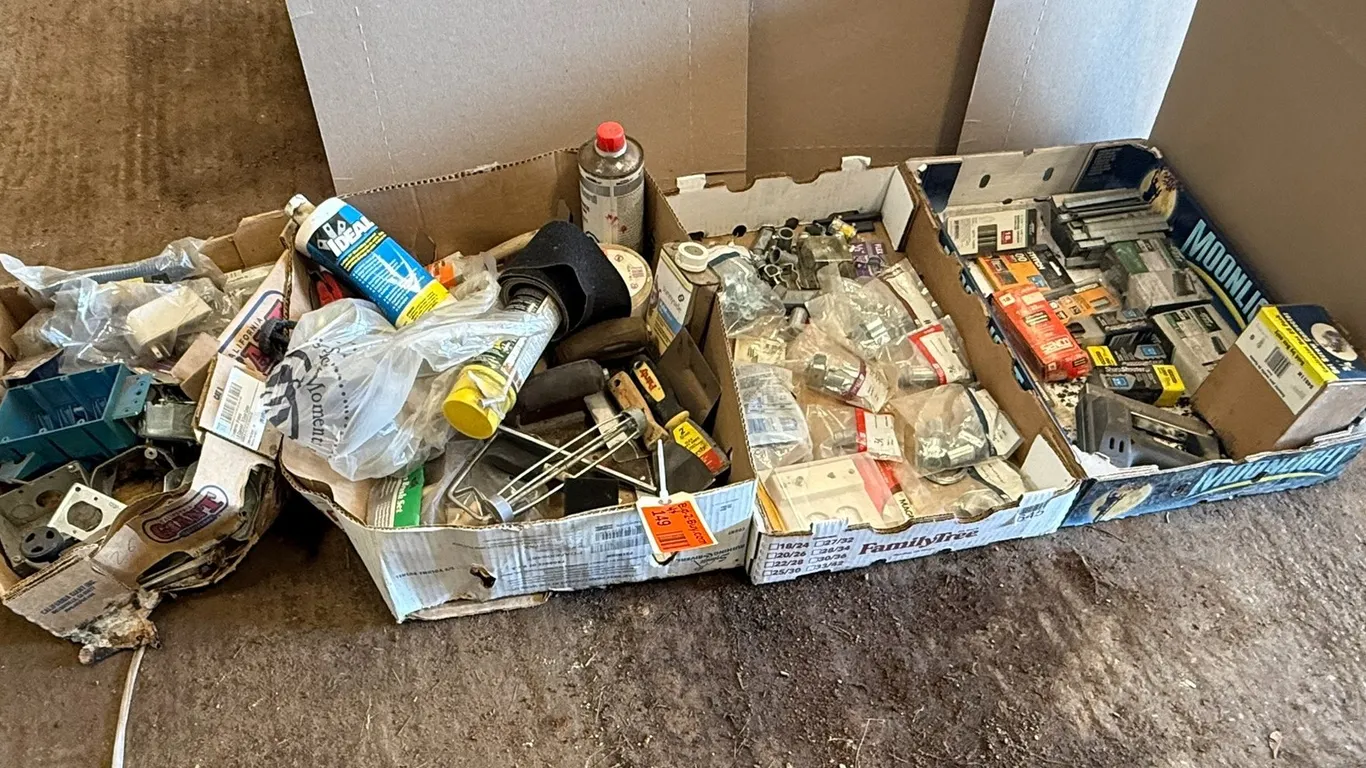 Painting Supplies, Staples, Couplings, and Outlet Boxes