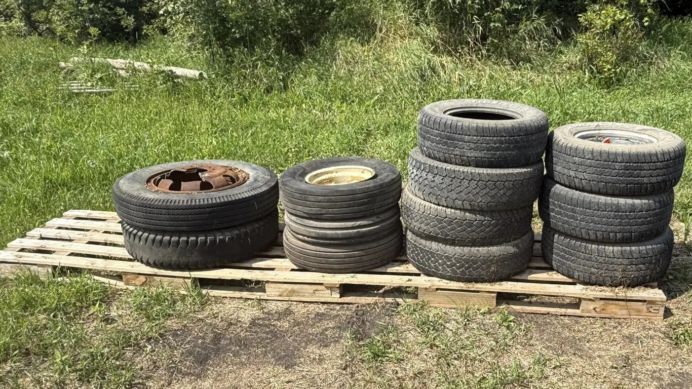 Pallet of (12) Assorted Tires with Rims