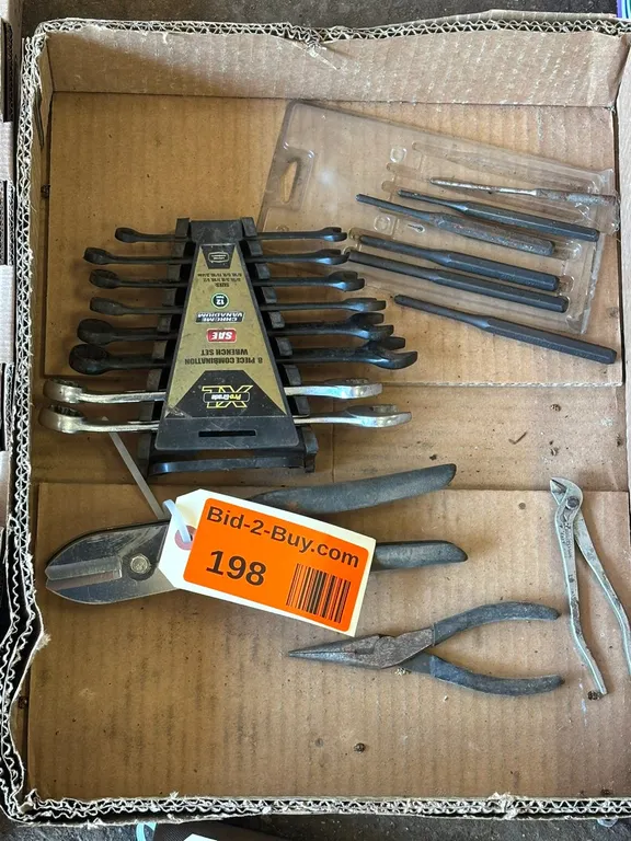 (8) Combination Wrenches- Standard, Plyers, Punches