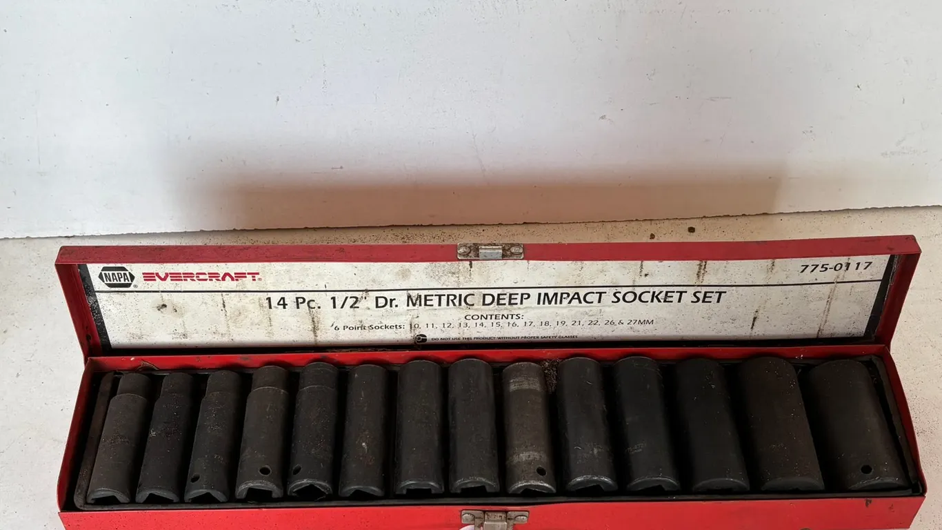 Napa Evercraft 14 piece 1/2" Drive Metric Deep Impact Socket Set