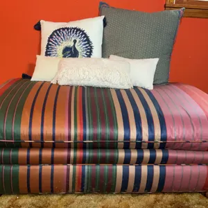 Colorful Ottoman with Twin Size Pullout Bed