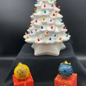Ceramic Musical Tree with Lights, Hand Painted Ornaments & More