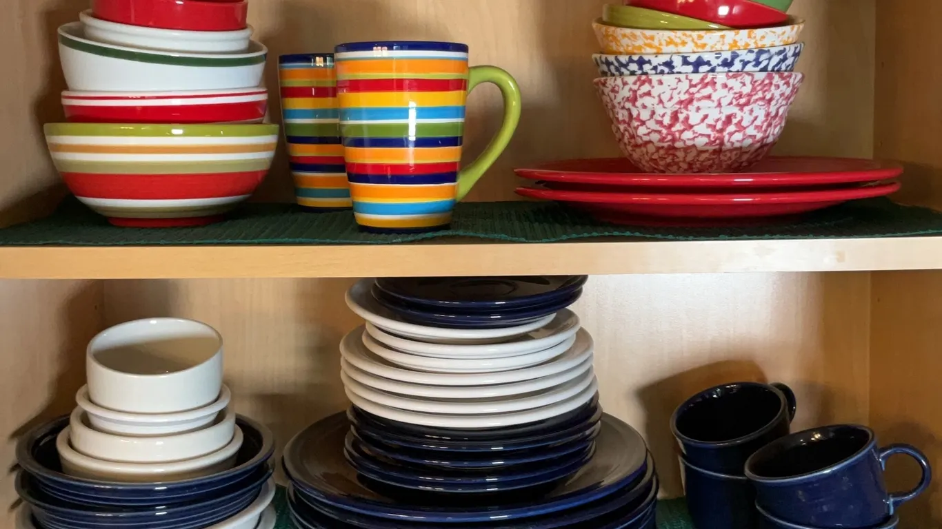 Assorted Dish Ware Including Fiesta Plates & Fiesta Cups