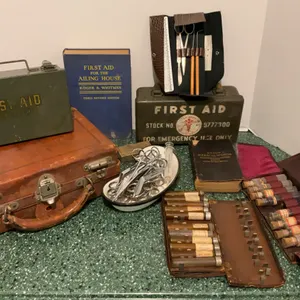 Vintage First Aid Kits and Medical Supplies