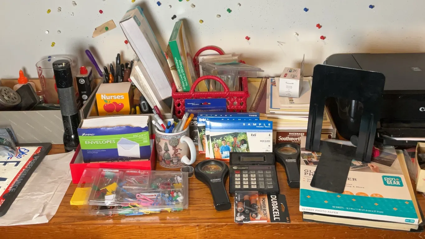 Office Supplies, Canon Printer, Binoculars, Extended Arm Lamp, Small Tools & More