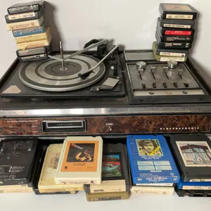 Vintage 1970’s Electrophonic Music Center with Turn Table and 8-Track Tape Deck