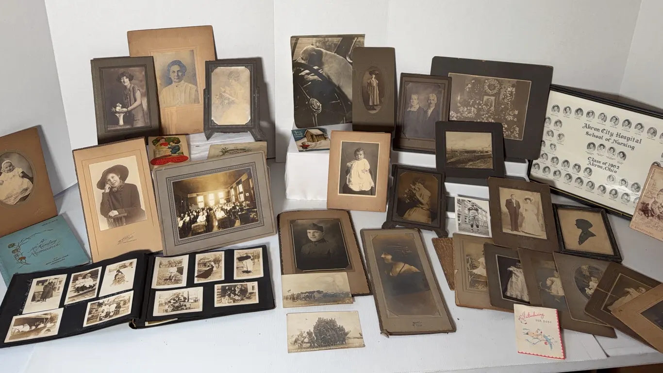 Large Antique & Vintage Photograph Archive – Cabinet Cards, Portraits, Nursing Ephemera & More
