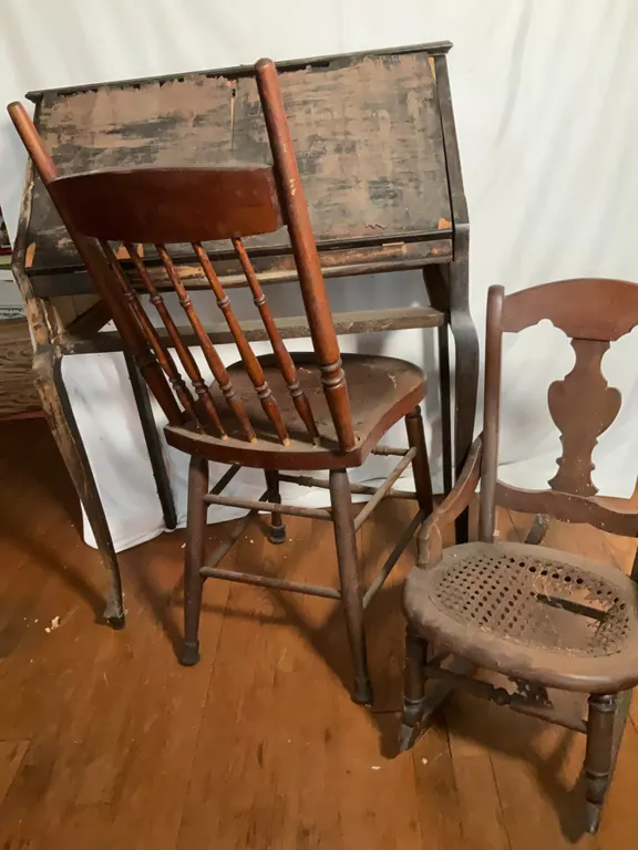 Antiques to Refurbish: Desk, Chair & Children's Chair