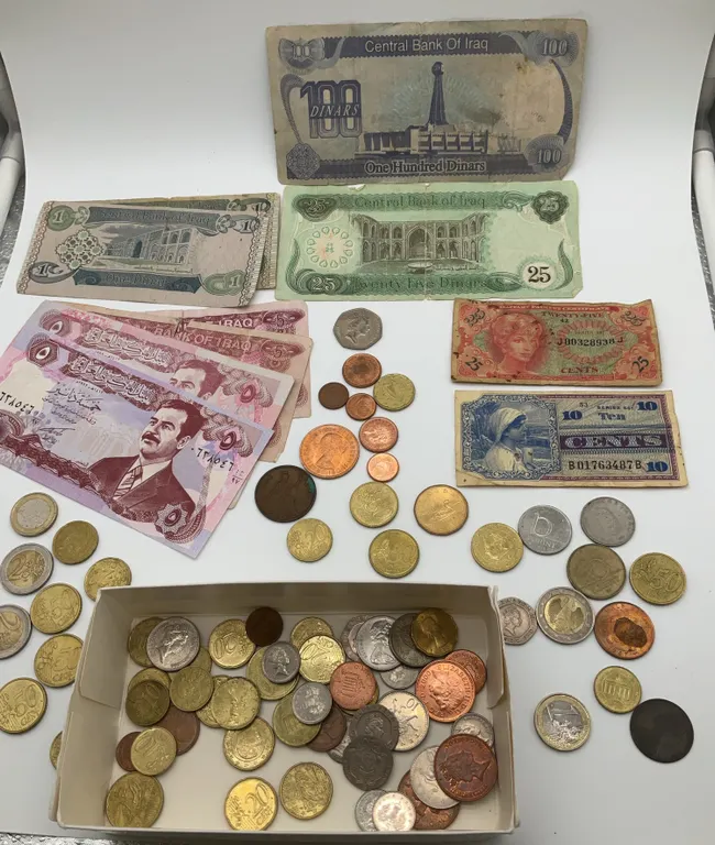 Foreign Currency, Paper Bills & Coins, 25 & 10 Cent Military Payment Certificates, Series 641 & 661
