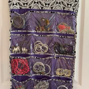 Assorted Costume Jewelry & Hanging Organizer