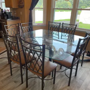 Glass Top Dining Table