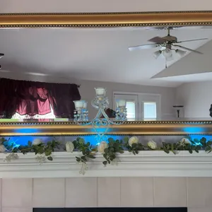 Framed Wall Mirror & Decor