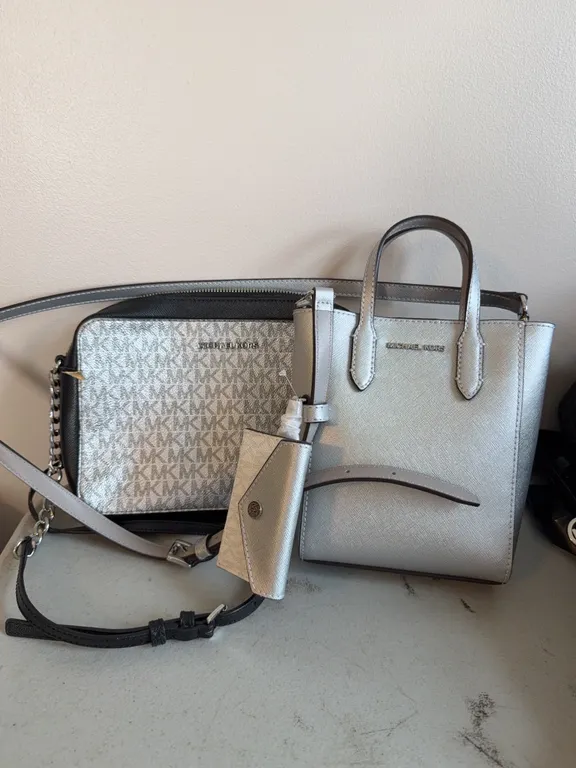 Michael Kors Silver Handbag Collection