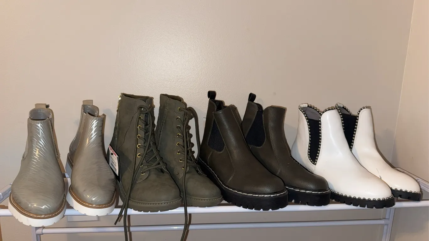 Women’s Fashion Ankle Boots – 4 Pairs