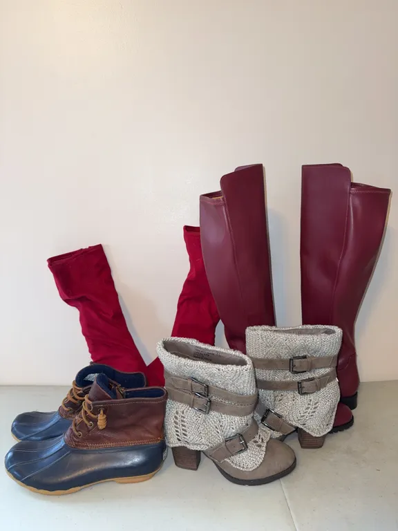 Women’s Red & Burgundy Boot Collection