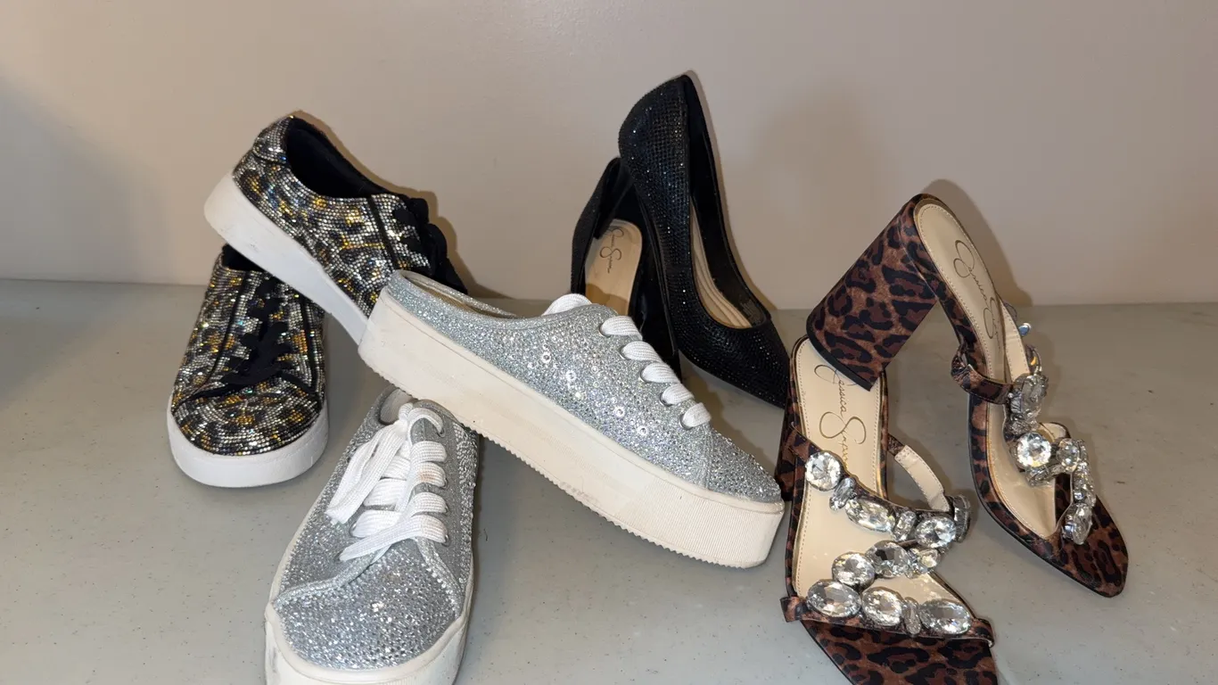 Jessica Simpson & Rhinestone Fashion Shoes