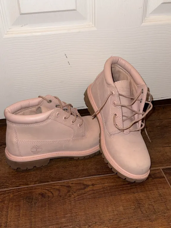 Timberland Pink Leather Ankle Boots
