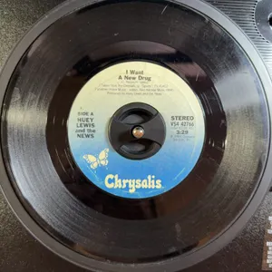 45 RPM Huey Lewis and the News I Want a New Drug
