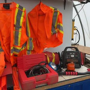 Safety kit, couple of safety vests, MotoMaster Eliminator etc